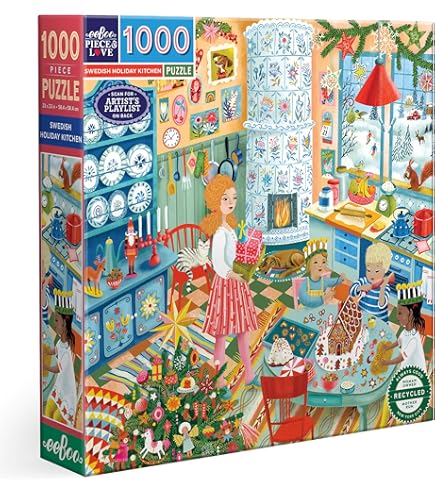 Amazon | eeBoo Piece and Love Blue Kitchen 1000pisu zheng fang